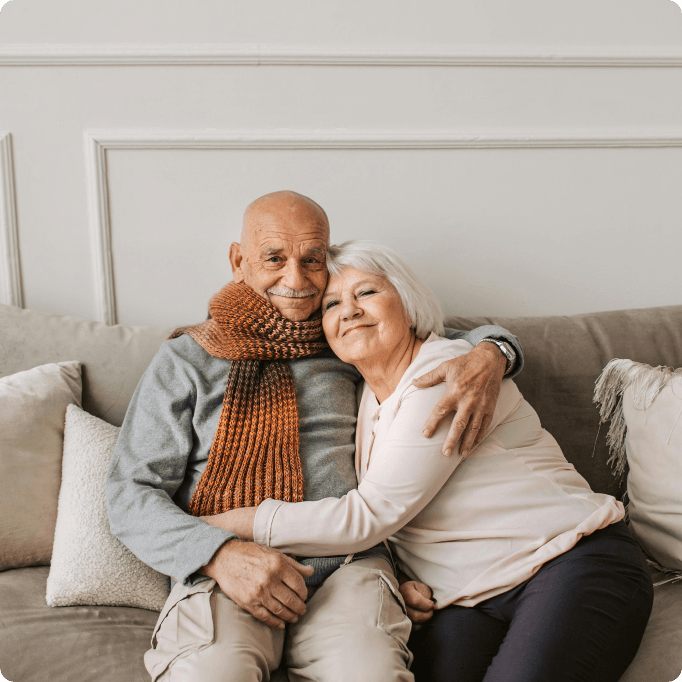 Image of couple hugging